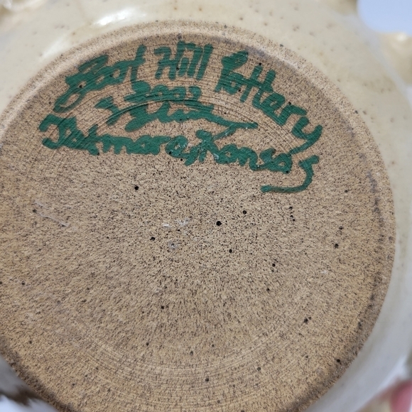 Boot Hill Pottery Ceramic Ruffle Bowl with Pine Accents - Picture 3 of 5